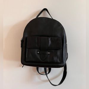Frye black leather Olivia mini backpack